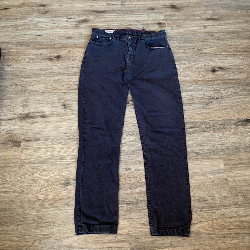 American Giant Roughneck Straight Leg Canvas Pants Dark Gray Made in USA 32x32